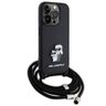 Karl Lagerfeld KLHCP15LSAKCPSK iPhone 15 Pro 6.1" hardcase czarny/black Crossbody Saffiano Metal Pin Karl & Choupette na NearMe.pl