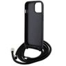 Karl Lagerfeld KLHCP15SSAKCPSK iPhone 15 / 14 / 13 6.1" hardcase czarny/black Crossbody Saffiano Metal Pin Karl & Choupette na NearMe.pl