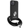 Karl Lagerfeld KLHCP15MSAKCPSK iPhone 15 Plus / 14 Plus 6.7" hardcase czarny/black Crossbody Saffiano Metal Pin Karl & Choupette na NearMe.pl