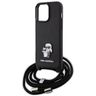 Karl Lagerfeld KLHCP15XSAKCPSK iPhone 15Pro Max 6.7" hardcase czarny/black Crossbody Saffiano Metal Pin Karl & Choupette na NearMe.pl