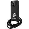Karl Lagerfeld KLHCP15XSAKCPSK iPhone 15Pro Max 6.7" hardcase czarny/black Crossbody Saffiano Metal Pin Karl & Choupette na NearMe.pl