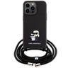 Karl Lagerfeld KLHCP15XSAKCPSK iPhone 15Pro Max 6.7" hardcase czarny/black Crossbody Saffiano Metal Pin Karl & Choupette na NearMe.pl