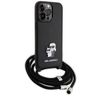 Karl Lagerfeld KLHCP15XSAKCPSK iPhone 15Pro Max 6.7" hardcase czarny/black Crossbody Saffiano Metal Pin Karl & Choupette na NearMe.pl