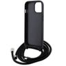 Karl Lagerfeld KLHCP15SSASKNPSK iPhone 15 / 14 / 13 6.1" hardcase czarny/black Crossbody Saffiano Monogram Metal Pin Karl & Choupette na NearMe.pl