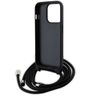 Karl Lagerfeld KLHCP15LSASKNPSK iPhone 15 Pro 6.1" hardcase czarny/black Crossbody Saffiano Monogram Metal Pin Karl & Choupette na NearMe.pl