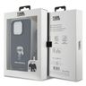 Karl Lagerfeld KLHCP15LSASKNPSK iPhone 15 Pro 6.1" hardcase czarny/black Crossbody Saffiano Monogram Metal Pin Karl & Choupette na NearMe.pl