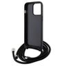 Karl Lagerfeld KLHCP15XSASKNPSK iPhone 15 Pro Max 6.7" hardcase czarny/black Crossbody Saffiano Monogram Metal Pin Karl & Choupette na NearMe.pl