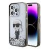 Karl Lagerfeld KLHCP15LLKKNSK iPhone 15 Pro 6.1" transparent hardcase Liquid Glitter Ikonik na NearMe.pl
