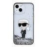 Karl Lagerfeld KLHCP15SLKKNSK iPhone 15 / 14 / 13 6.1" transparent hardcase Liquid Glitter Ikonik na NearMe.pl