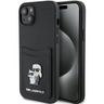 Karl Lagerfeld KLHCP15SSAPKCNPK iPhone 15 / 14 / 13 6.1" czarny/black hardcase Saffiano Cardslot Karl&Choupette Metal Pin na NearMe.pl