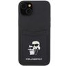 Karl Lagerfeld KLHCP15SSAPKCNPK iPhone 15 / 14 / 13 6.1" czarny/black hardcase Saffiano Cardslot Karl&Choupette Metal Pin na NearMe.pl