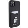 Karl Lagerfeld KLHCP15SSAPKCNPK iPhone 15 / 14 / 13 6.1" czarny/black hardcase Saffiano Cardslot Karl&Choupette Metal Pin na NearMe.pl