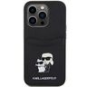 Karl Lagerfeld KLHCP15LSAPKCNPK iPhone 15 Pro 6.1" czarny/black hardcase Saffiano Cardslot Karl&Choupette Metal Pin na NearMe.pl