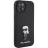 Karl Lagerfeld KLHCP15SGKNPSK iPhone 15 / 14 / 13 6.1" czarny/black hardcase Fixed Glitter Ikonik Logo Metal Pin na NearMe.pl
