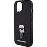 Karl Lagerfeld KLHCP15SGKNPSK iPhone 15 / 14 / 13 6.1" czarny/black hardcase Fixed Glitter Ikonik Logo Metal Pin na NearMe.pl