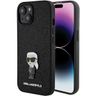 Karl Lagerfeld KLHCP15SGKNPSK iPhone 15 / 14 / 13 6.1" czarny/black hardcase Fixed Glitter Ikonik Logo Metal Pin na NearMe.pl