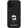 Karl Lagerfeld KLHCP15SGKNPSK iPhone 15 / 14 / 13 6.1" czarny/black hardcase Fixed Glitter Ikonik Logo Metal Pin na NearMe.pl