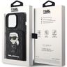 Karl Lagerfeld KLHCP15LSAKKNSCK iPhone 15 Pro 6.1" czarny/black hardcase Saffiano Cardslots and Stand Monogram Ikonik Patch na NearMe.pl