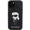 Karl Lagerfeld KLHCP15SSAKKNSCK iPhone 15 / 14 / 13 6.1" czarny/black hardcase Saffiano Cardslots and Stand Monogram Ikonik Patch na NearMe.pl