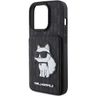 Karl Lagerfeld KLHCP15XSAKCNSCK iPhone 15 Pro Max 6.7" czarny/black hardcase Saffiano Cardslots and Stand Monogram Choupette na NearMe.pl