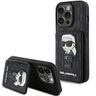 Karl Lagerfeld KLHCP15XSAKKNSCK iPhone 15 Pro Max 6.7" czarny/black hardcase Saffiano Cardslots and Stand Monogram Ikonik Patch na NearMe.pl