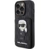 Karl Lagerfeld KLHCP15XSAKKNSCK iPhone 15 Pro Max 6.7" czarny/black hardcase Saffiano Cardslots and Stand Monogram Ikonik Patch na NearMe.pl