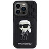 Karl Lagerfeld KLHCP15XSAKKNSCK iPhone 15 Pro Max 6.7" czarny/black hardcase Saffiano Cardslots and Stand Monogram Ikonik Patch na NearMe.pl