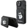 Karl Lagerfeld KLHCP15SSAKCNSCK iPhone 15 / 14 / 13 6.1" czarny/black hardcase Saffiano Cardslots and Stand Monogram Choupette na NearMe.pl