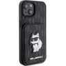 Karl Lagerfeld KLHCP15SSAKCNSCK iPhone 15 / 14 / 13 6.1" czarny/black hardcase Saffiano Cardslots and Stand Monogram Choupette na NearMe.pl