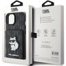 Karl Lagerfeld KLHCP15SSAKCNSCK iPhone 15 / 14 / 13 6.1" czarny/black hardcase Saffiano Cardslots and Stand Monogram Choupette na NearMe.pl