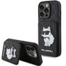 Karl Lagerfeld KLHCP15LSAKCNSCK iPhone 15 Pro 6.1" czarny/black hardcase Saffiano Cardslots and Stand Monogram Choupette na NearMe.pl
