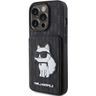 Karl Lagerfeld KLHCP15LSAKCNSCK iPhone 15 Pro 6.1" czarny/black hardcase Saffiano Cardslots and Stand Monogram Choupette na NearMe.pl