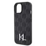 Karl Lagerfeld KLHCP15SPKLPKLK iPhone 15 / 14 / 13 6.1" czarny/black hardcase Leather Monogram Hot Stamp Metal Logo na NearMe.pl