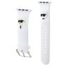 Karl Lagerfeld Pasek KLAWLSLKCNH Apple Watch 42/44/45/49mm biały/white strap 3D Rubber Karl&Choupette Heads na NearMe.pl