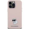 Karl Lagerfeld KLHCP15LSMHCNPP iPhone 15 Pro 6.1" różowy/pink Silicone Choupette Metal Pin na NearMe.pl
