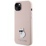 Karl Lagerfeld KLHCP15SSMHCNPP iPhone 15 / 14 / 13 6.1" różowy/pink Silicone Choupette Metal Pin na NearMe.pl