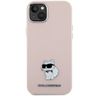 Karl Lagerfeld KLHCP15SSMHCNPP iPhone 15 / 14 / 13 6.1" różowy/pink Silicone Choupette Metal Pin na NearMe.pl