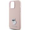 Karl Lagerfeld KLHCP15XSMHCNPP iPhone 15 Pro Max 6.7" różowy/pink Silicone Choupette Metal Pin na NearMe.pl