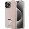 Karl Lagerfeld KLHCP15XSMHCNPP iPhone 15 Pro Max 6.7" różowy/pink Silicone Choupette Metal Pin na NearMe.pl