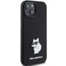 Karl Lagerfeld KLHCP15SSMHCNPK iPhone 15 / 14 / 13 6.1" czarny/black Silicone Choupette Metal Pin na NearMe.pl