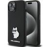 Karl Lagerfeld KLHCP15SSMHCNPK iPhone 15 / 14 / 13 6.1" czarny/black Silicone Choupette Metal Pin na NearMe.pl