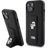 Karl Lagerfeld KLHCP15SGSAKCPK iPhone 15 / 14 / 13 6.1" czarny/black hardcase Gripstand Saffiano Karl&Choupette Pins na NearMe.pl