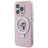 Karl Lagerfeld KLHMP15LHMRSKCP iPhone 15 Pro 6.1" różowy/pink hardcase Ring Stand Karl&Choupettte MagSafe na NearMe.pl