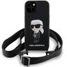 Karl Lagerfeld KLHCP15SSCBSKNK iPhone 15 / 14 / 13 6.1" hardcase czarny/black Crossbody Silicone Ikonik na NearMe.pl