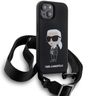 Karl Lagerfeld KLHCP15SSCBSKNK iPhone 15 / 14 / 13 6.1" hardcase czarny/black Crossbody Silicone Ikonik na NearMe.pl