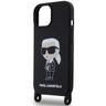 Karl Lagerfeld KLHCP15SSCBSKNK iPhone 15 / 14 / 13 6.1" hardcase czarny/black Crossbody Silicone Ikonik na NearMe.pl
