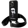 Karl Lagerfeld KLHCP15XSCBSKNK iPhone 15 Pro Max 6.7" hardcase czarny/black Crossbody Silicone Ikonik na NearMe.pl