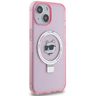 Karl Lagerfeld KLHMP15SHMRSCHP iPhone 15 / 14 / 13 6.1" różowy/pink hardcase Ring Stand Choupette Head MagSafe na NearMe.pl