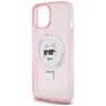 Karl Lagerfeld KLHMP15SHMRSCHP iPhone 15 / 14 / 13 6.1" różowy/pink hardcase Ring Stand Choupette Head MagSafe na NearMe.pl
