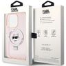 Karl Lagerfeld KLHMP15LHMRSCHP iPhone 15 Pro 6.1" różowy/pink hardcase Ring Stand Choupette Head MagSafe na NearMe.pl